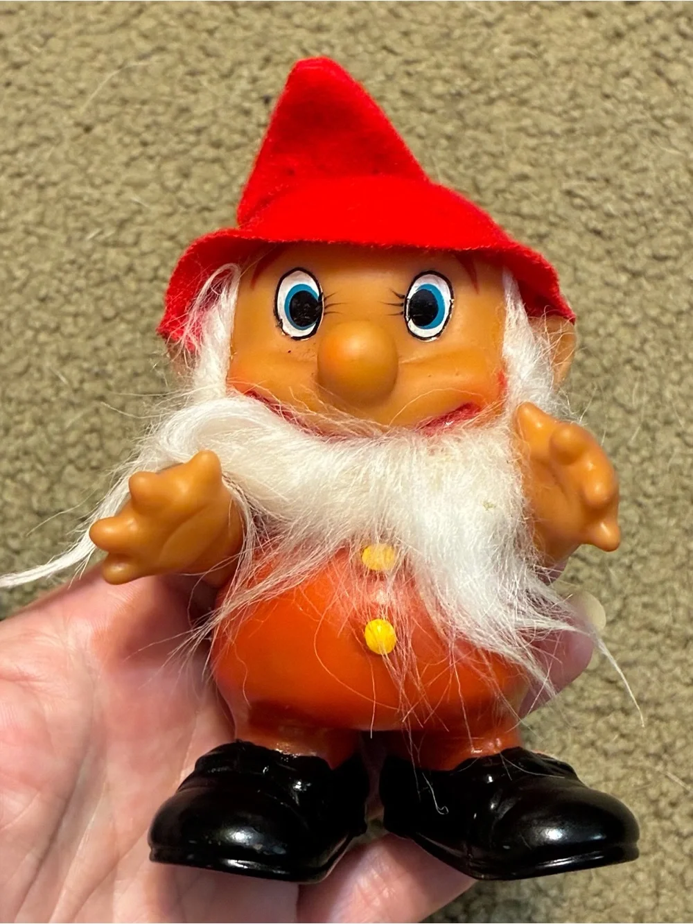 Set Of 2 Vintage Elf Gnome Rubber Dwarf Japan Lot RARE